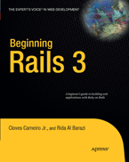 Book Cover, Beginning Rails 3 by Cloves Carneiro Jr. and Rida Al Barazi